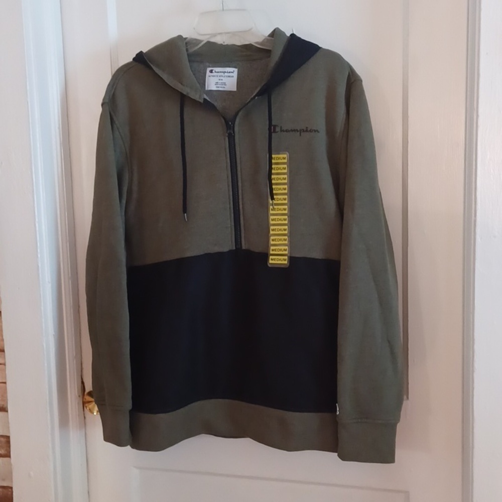 Champion hooded sweatshirt  Athletes wear men's size medium